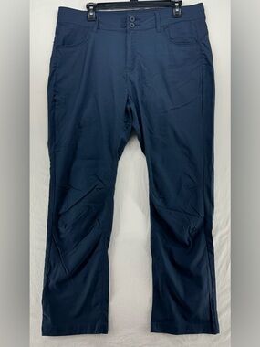 Prana Straight Fit Pant Womens Size 16 Reg Navy Blue Outdoors Hiking Casual